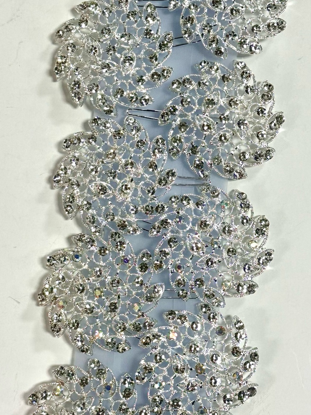 12 pcs Crystal Silver Floral Hair Pins - Elegant Women’s Hair Accessory